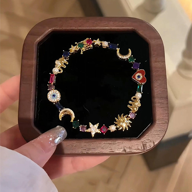 Simple Style Star Enamel Alloy Bracelet For Unisex Wear