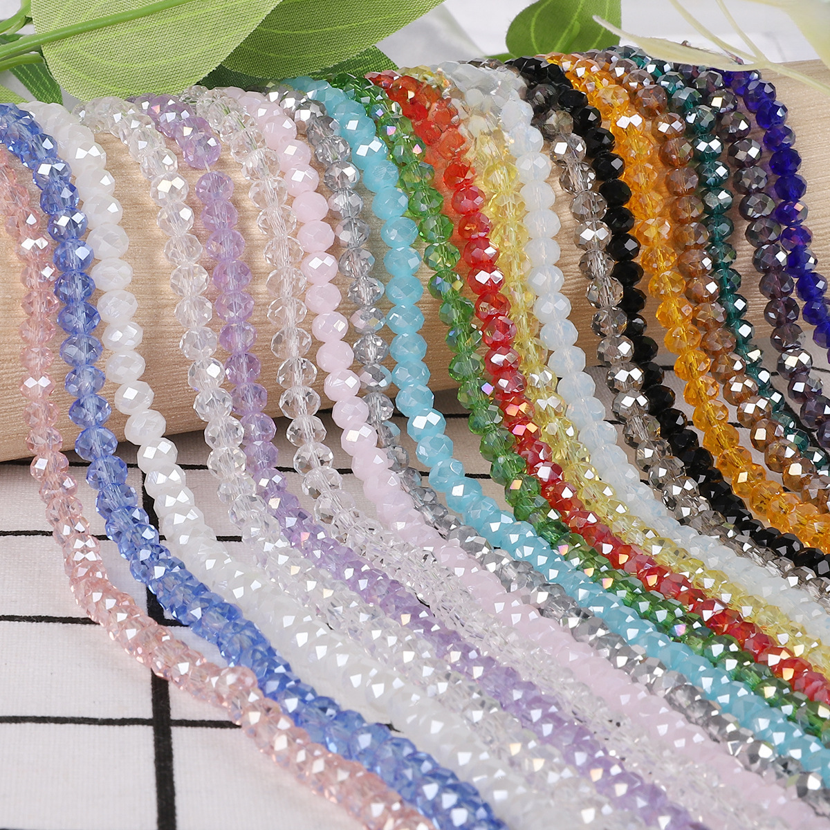 8mm Glass Crystal Cut Loose Beads Flat Beads Handmade Diy Bracelet Bracelet Jewelry Accessories Factory Direct Wholesale