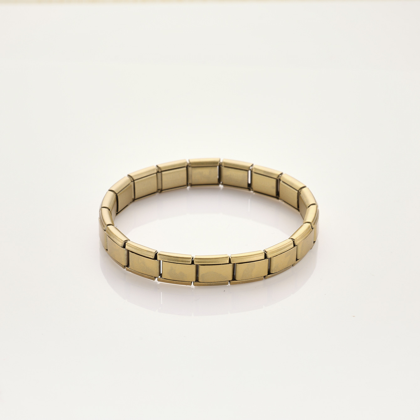 Matte Baking Paint Process Italian Module Bracelet Unisex Fashion Jewelry Elastic Band Men's Women's Versatile DIY Hand Chain