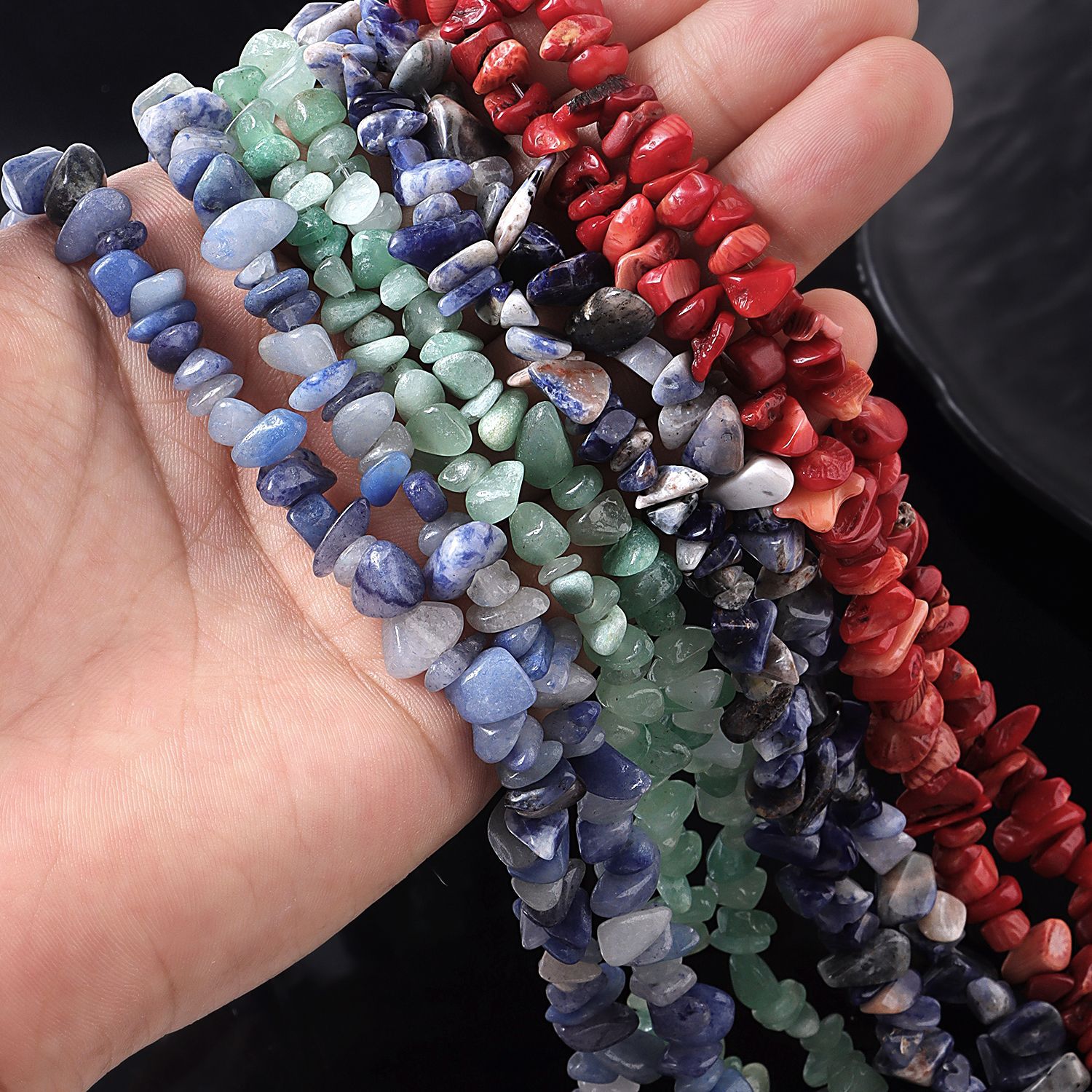 Irregular Natural Stone Aventurine Beads For Jewelry Making, Diameter 5mm, 1 PCS Per Package