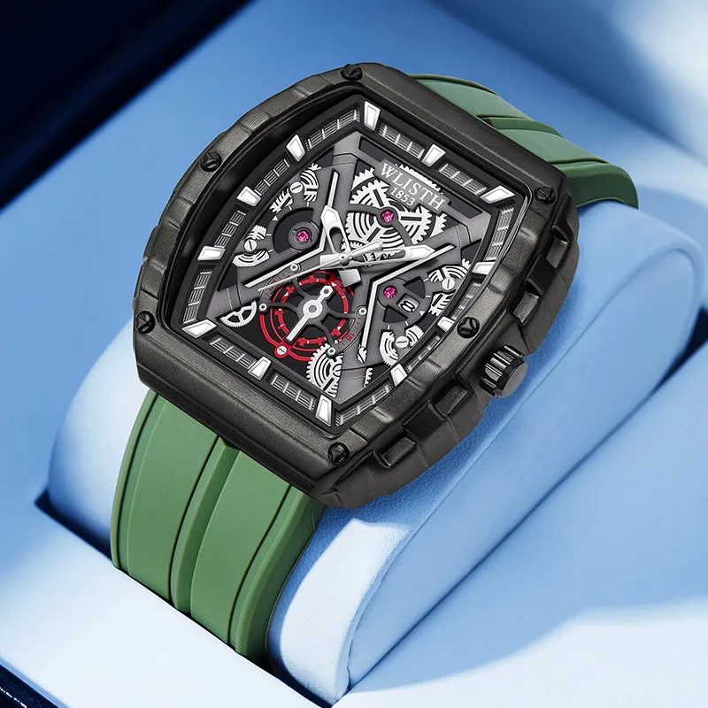 WLISTH Foreign Trade Watch Barrel Calendar Men's Quartz Watch Fashion Trend Hot Selling Sports Men's Watch Tide