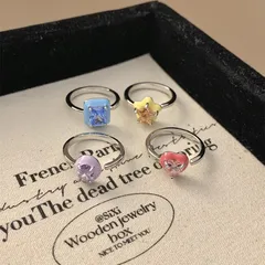 1 Piece Cute Streetwear Geometric Heart Shape Alloy Plating Women's Open Rings 4