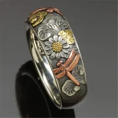 Fashion Geometric Alloy Ring For Women Featuring Printing Design, 1 Piece 3