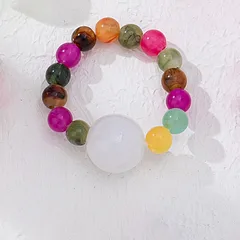 Geometric Acrylic Ring For Women Featuring Beading Craftsmanship 5