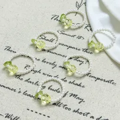 Geometric Beading Gravel Ring Featuring August Birthstone Peridot, Unisex Design