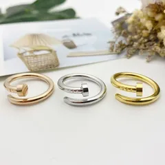 Geometric Unisex Rings For Everyday Wear In Rose Gold Featuring Titanium Steel With 18K Real Gold Plated Finish 2