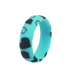 Heart Shape Silicone Ring For Women In White, New Style, Comfortable Silica Gel Band 2