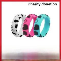 Heart Shape Silicone Rings For Women In White, New Style With Waterproof Non Tarnish Craftsmanship