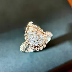 Paisley Ring For Women In Brass With 24K Real Gold Plated Coating 0.03µm-0.05µm Featuring Zircon Inlay 4