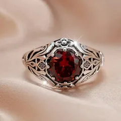 Retro Geometric Rings For Women In Silver Alloy Featuring Antique Silver Plated Electroplated Finish