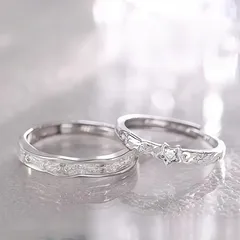 Novelty Star Friendship Rings For Couples In Copper With Zircon Inlay 2
