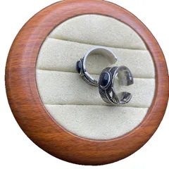 Unisex Vintage Style Oval Open Ring Featuring Natural Stone Cat's Eye Stone With Electroplated Gold Plating 5