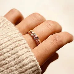 For Women White Metal Rings Featuring Rhinestones, Elegant And Stylish Accessories 3