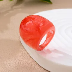 For Women Irregular Acrylic Rings With Polished Finish 3
