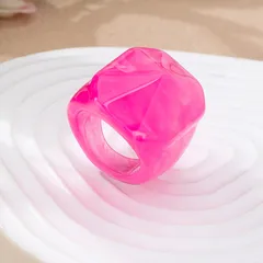 For Women Irregular Acrylic Rings With Polished Finish 4